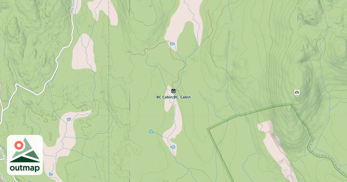 Map of BC Cabin;BC. Cabin