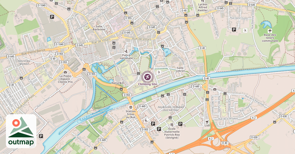Map of Climbing Site