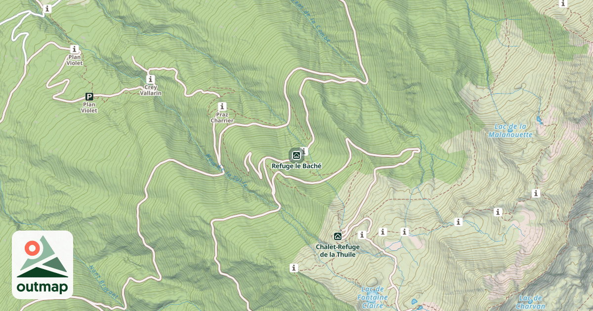 Map of Refuge le Baché