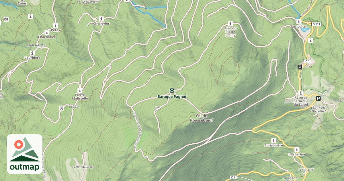 Map of Baraque Pagnot