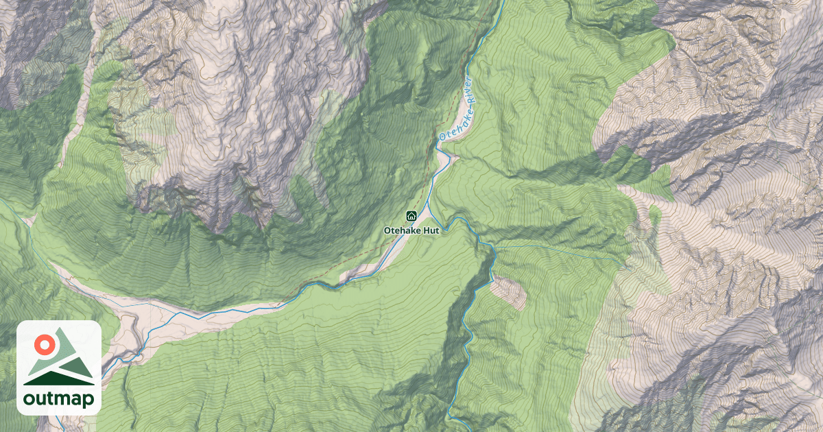 Map of Otehake Hut