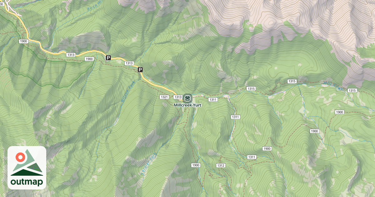 Map of Millcreek Yurt