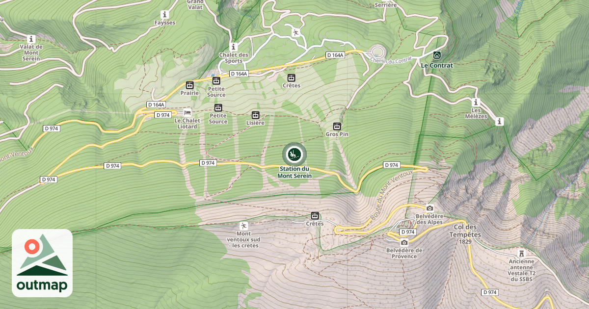 Map of Station du Mont Serein