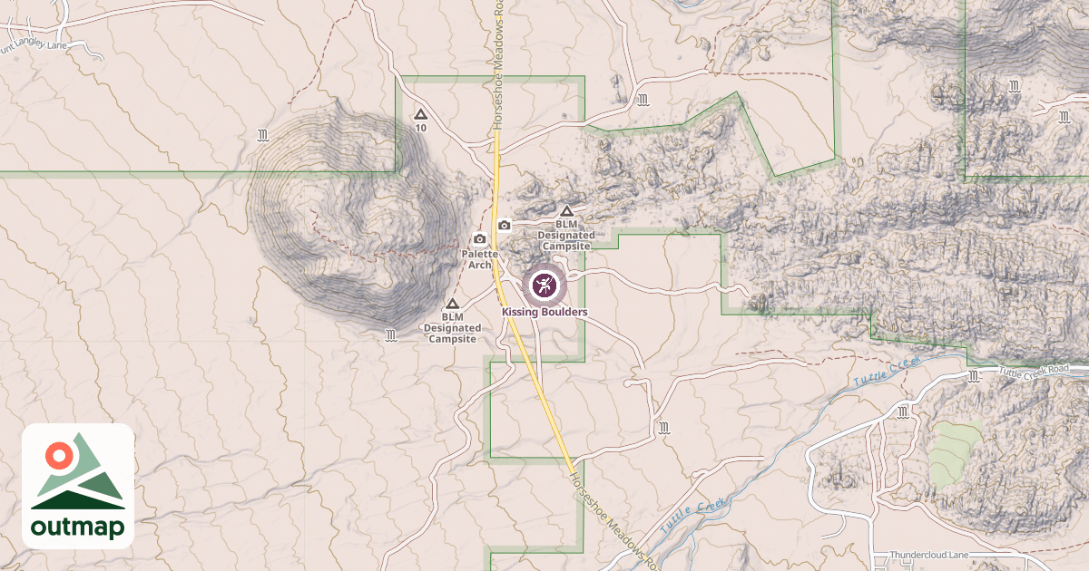Map of Kissing Boulders