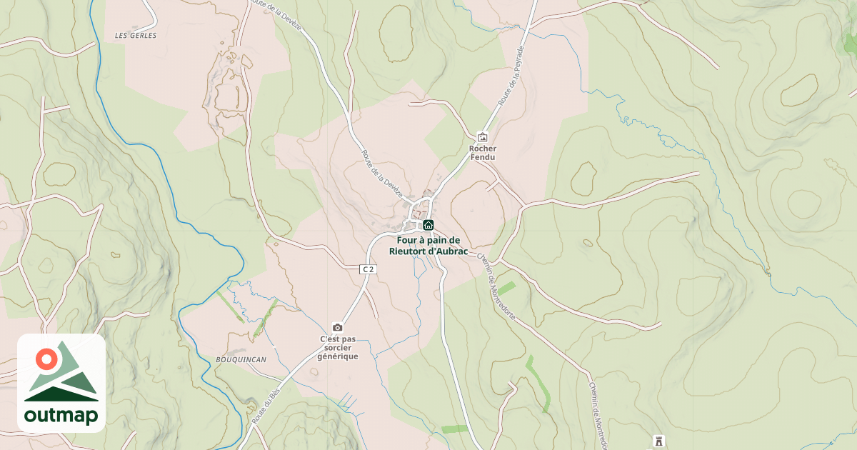 Map of Four à pain de Rieutort d'Aubrac