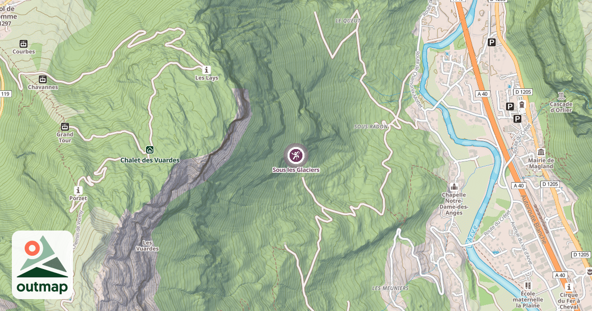 Map of Sous les Glaciers