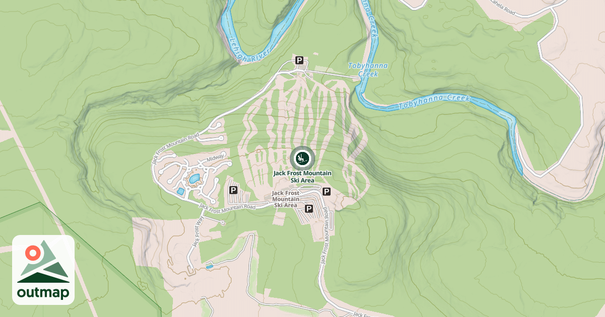Map of Jack Frost Mountain Ski Area