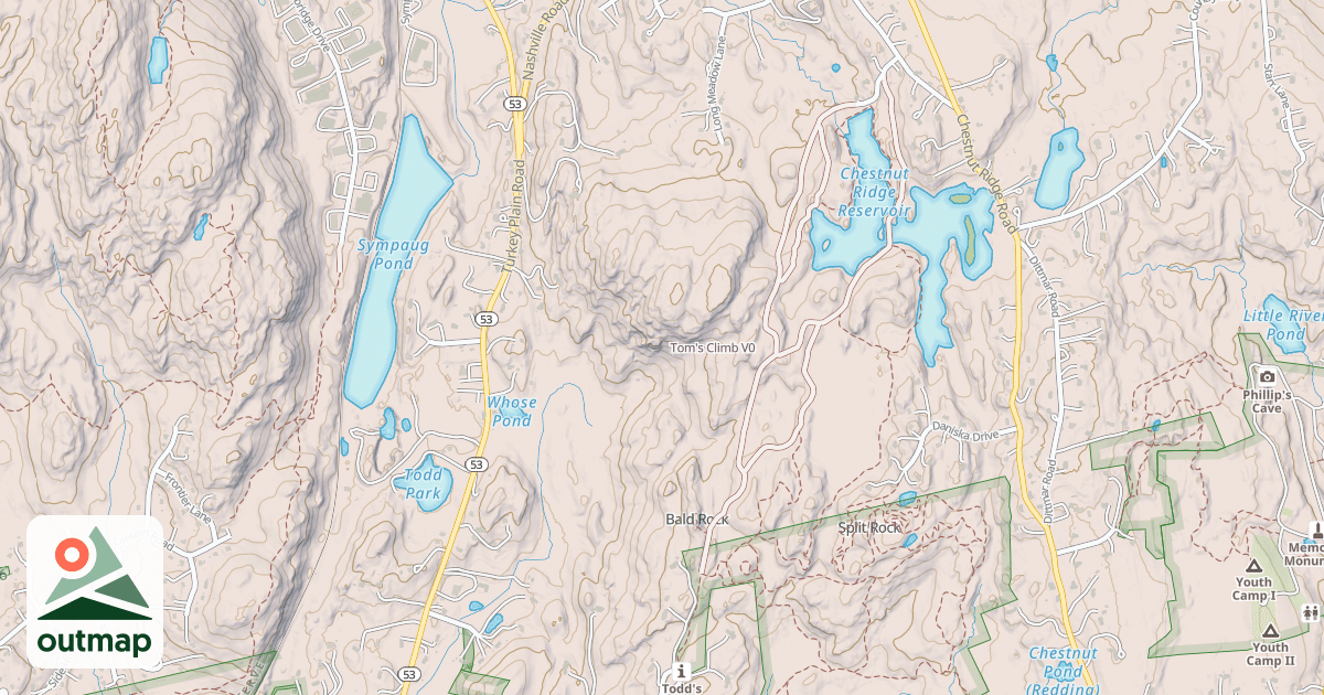 Map of Tom's Climb