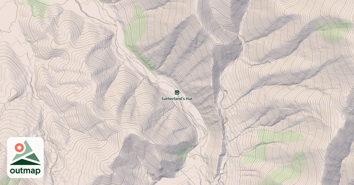 Map of Sutherland's Hut