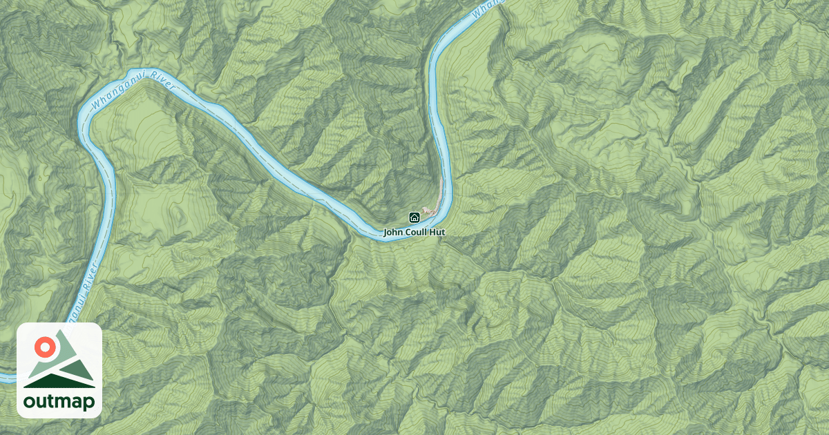 Map of John Coull Hut