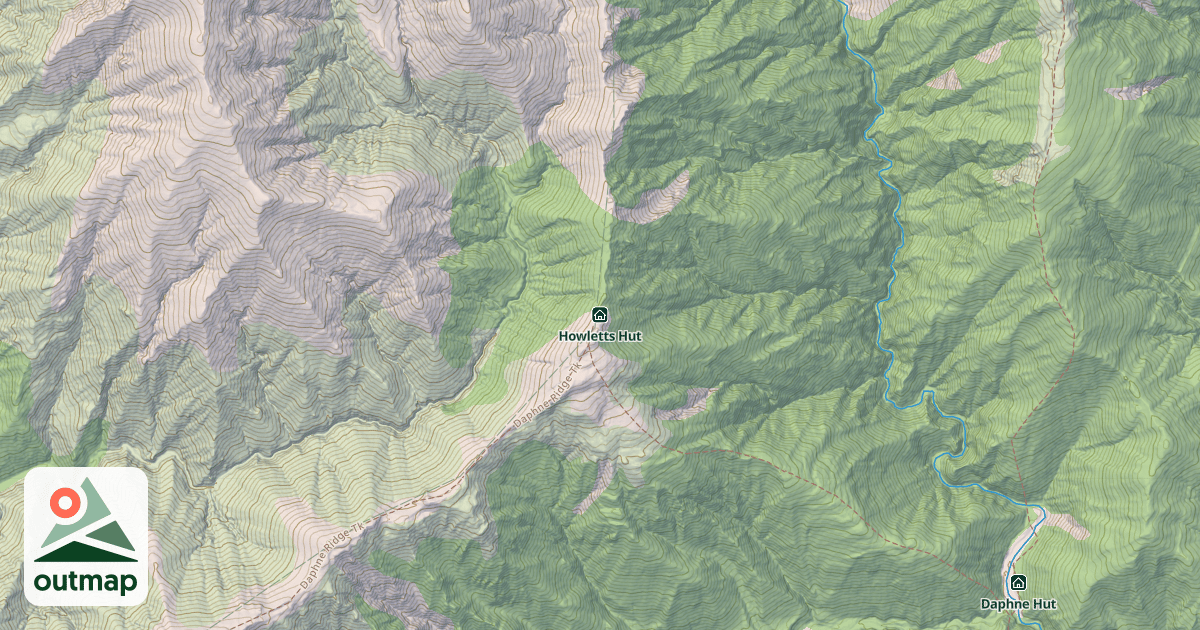 Map of Howletts Hut