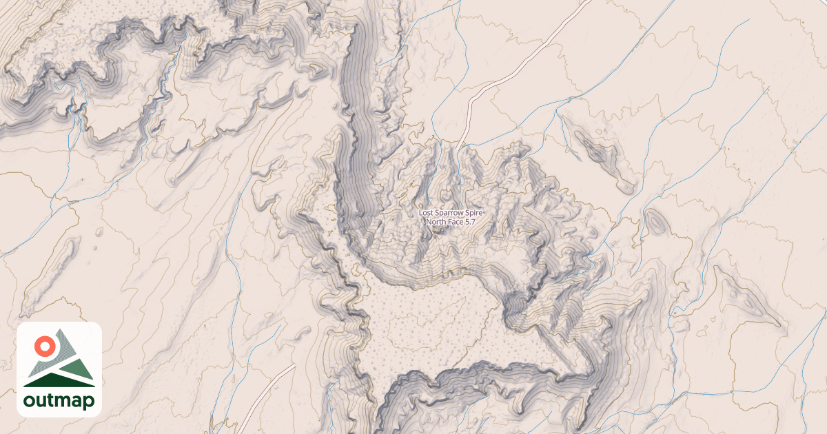 Map of Lost Sparrow Spire North Face