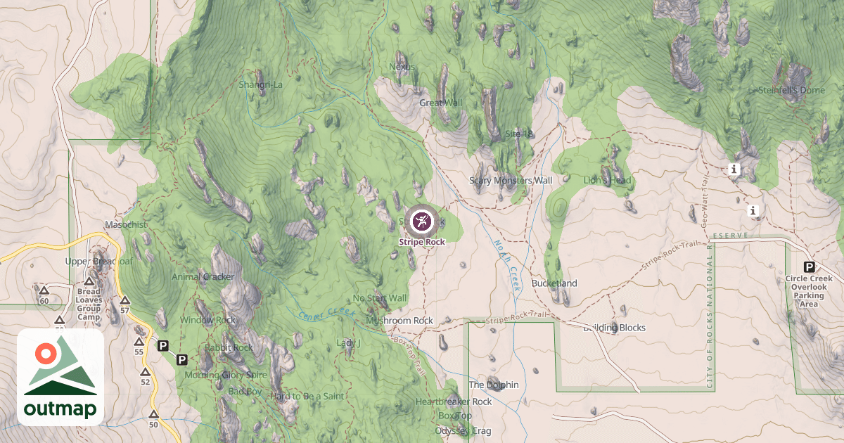 Map of Stripe Rock