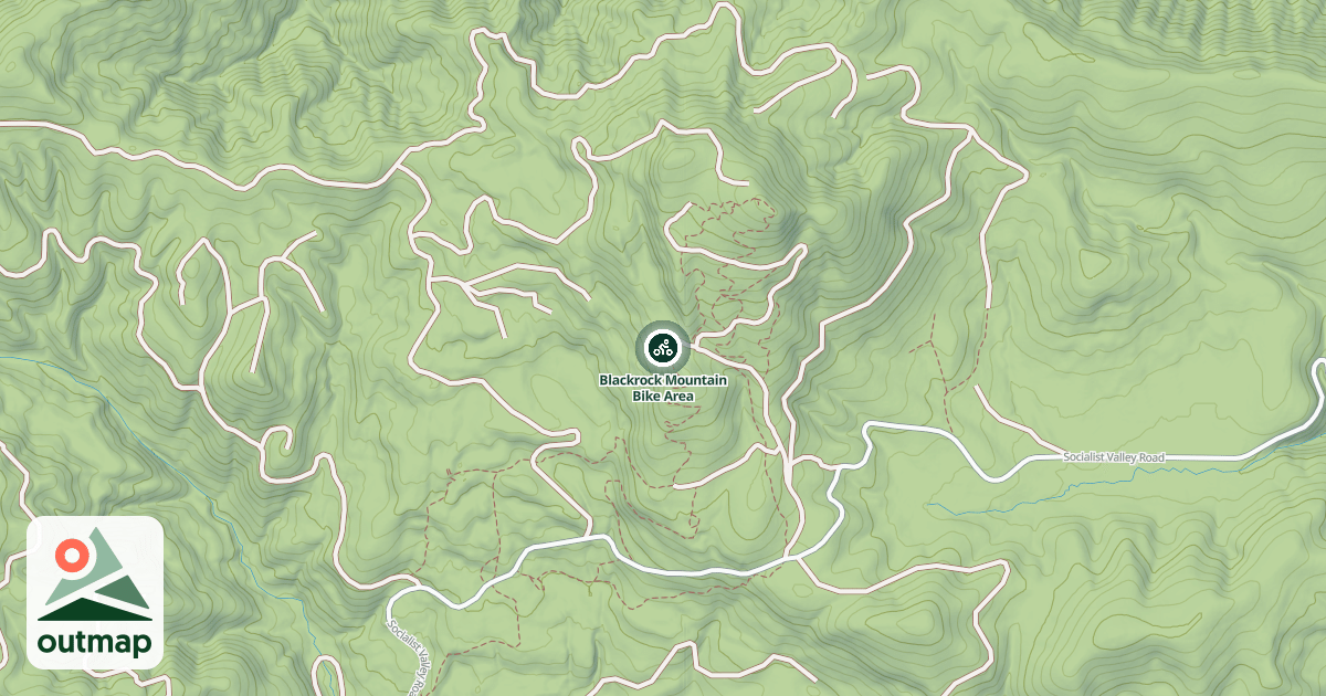 Map of Blackrock Mountain Bike Area