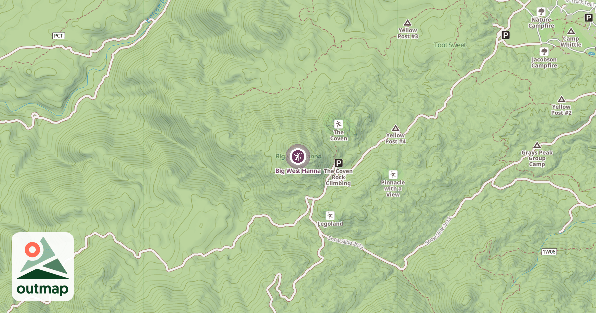 Map of Big West Hanna