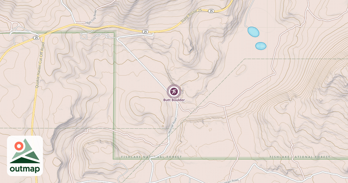 Map of Butt Boulder