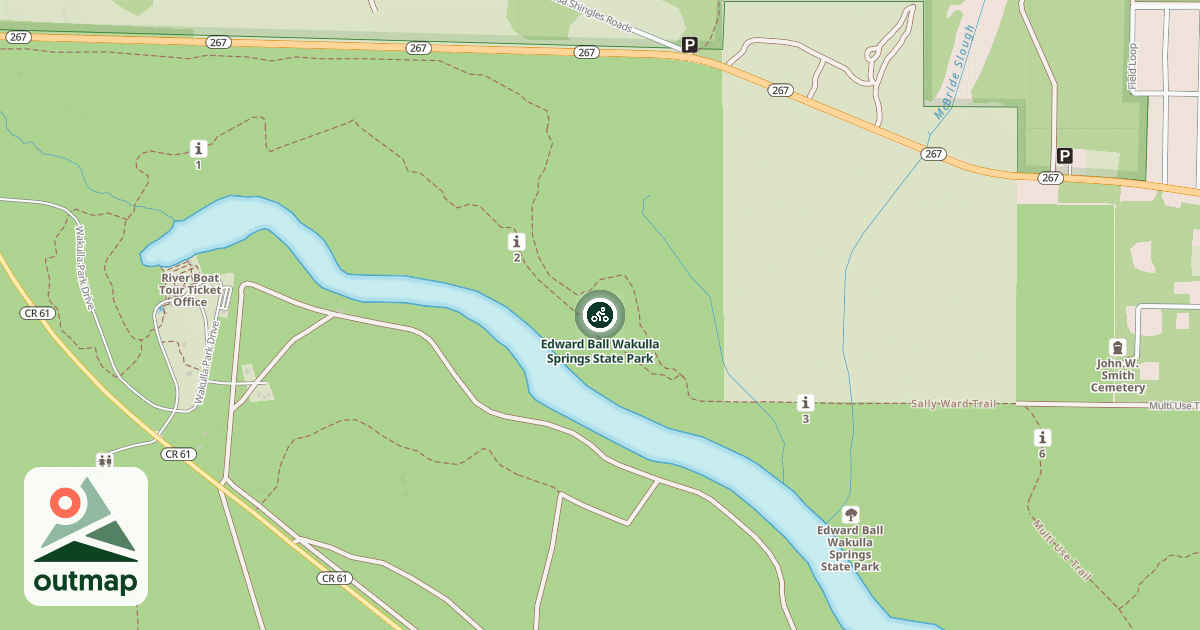 Map of Edward Ball Wakulla Springs State Park