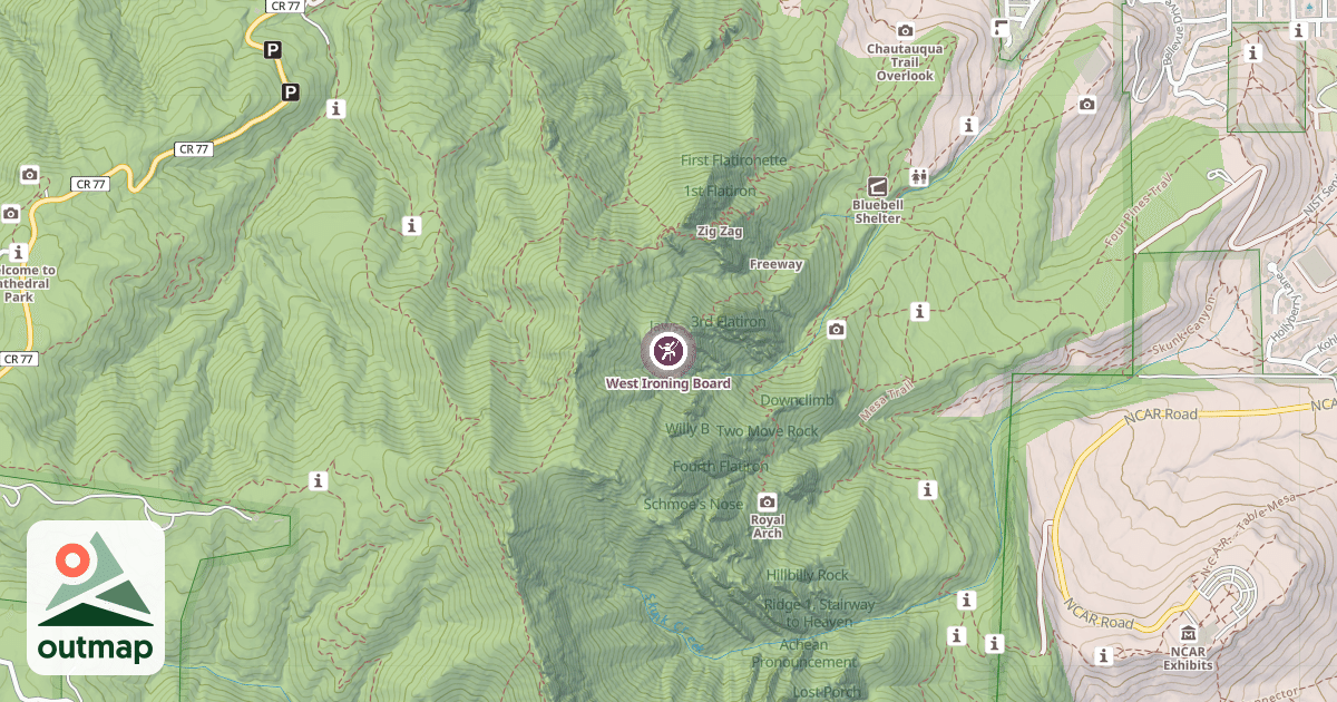 Map of West Ironing Board