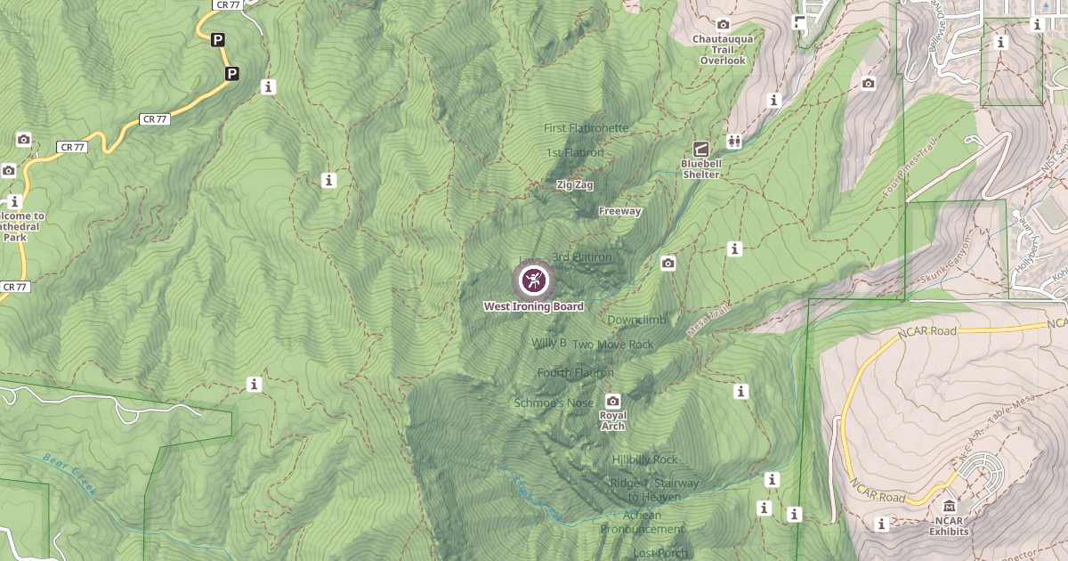 Map preview of West Ironing Board