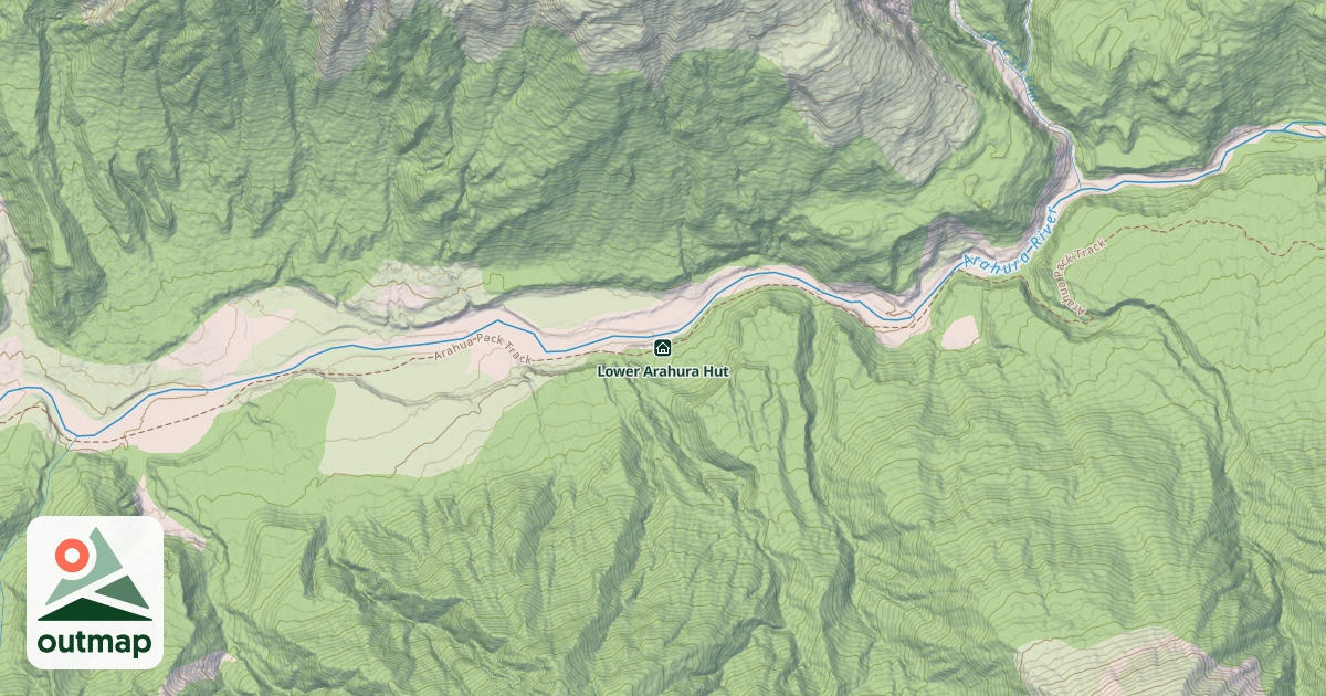 Map of Lower Arahura Hut