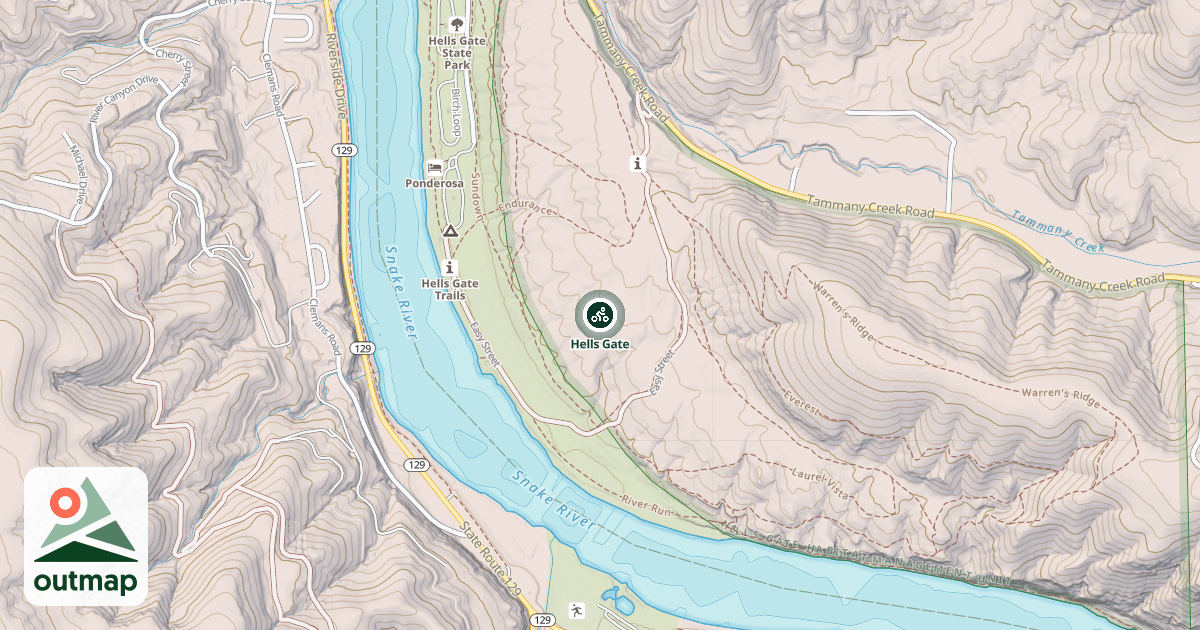 Map of Hells Gate