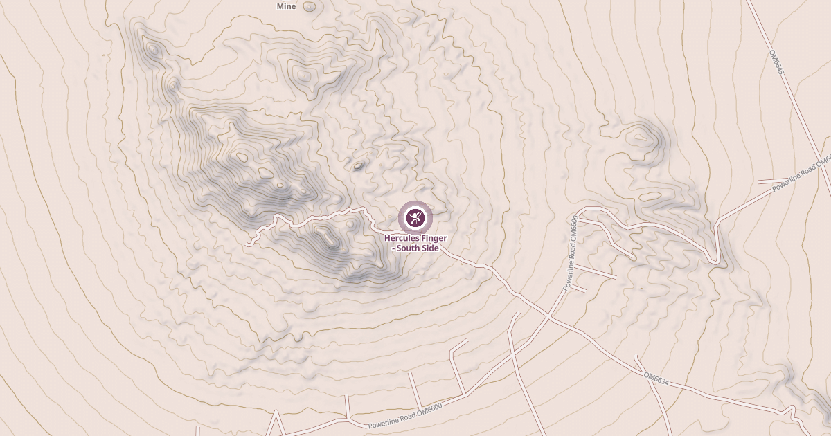 Map preview of Hercules Finger - South Side