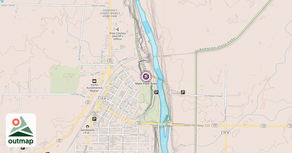Map of Main Flow Area