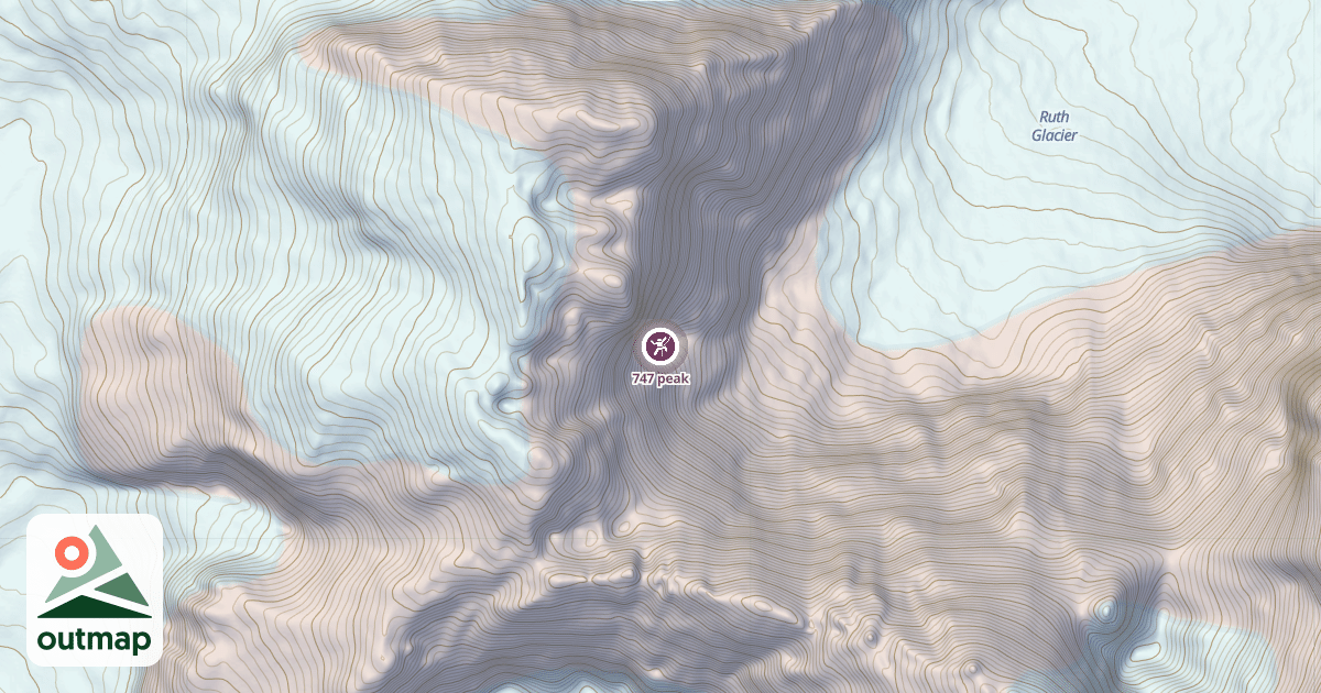 Map of 747 peak
