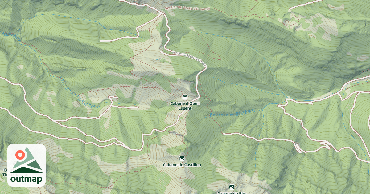 Map of Cabane d'Oueil Lusent