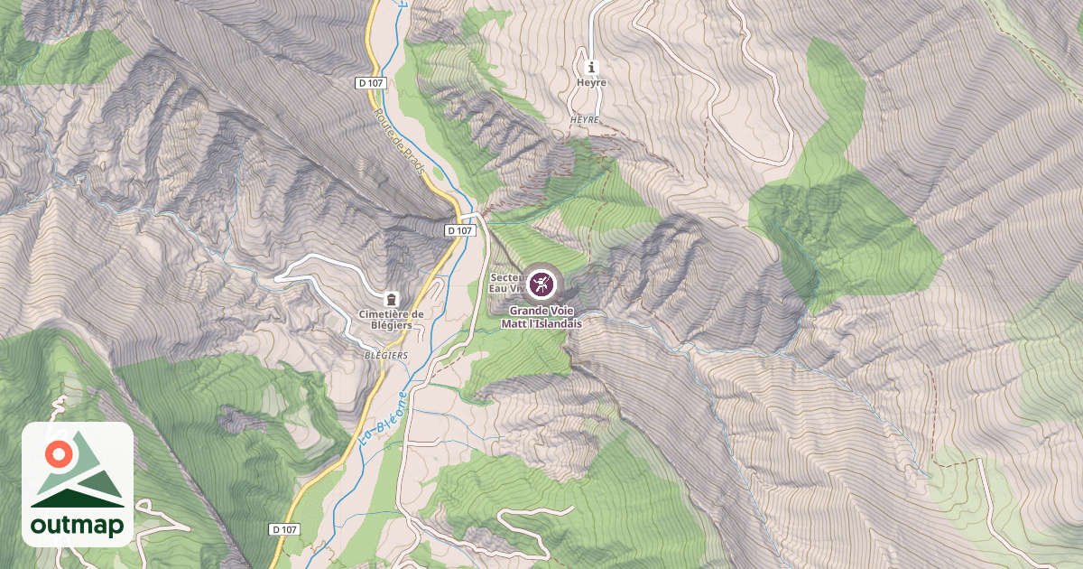 Map of Grande Voie Matt l'Islandais