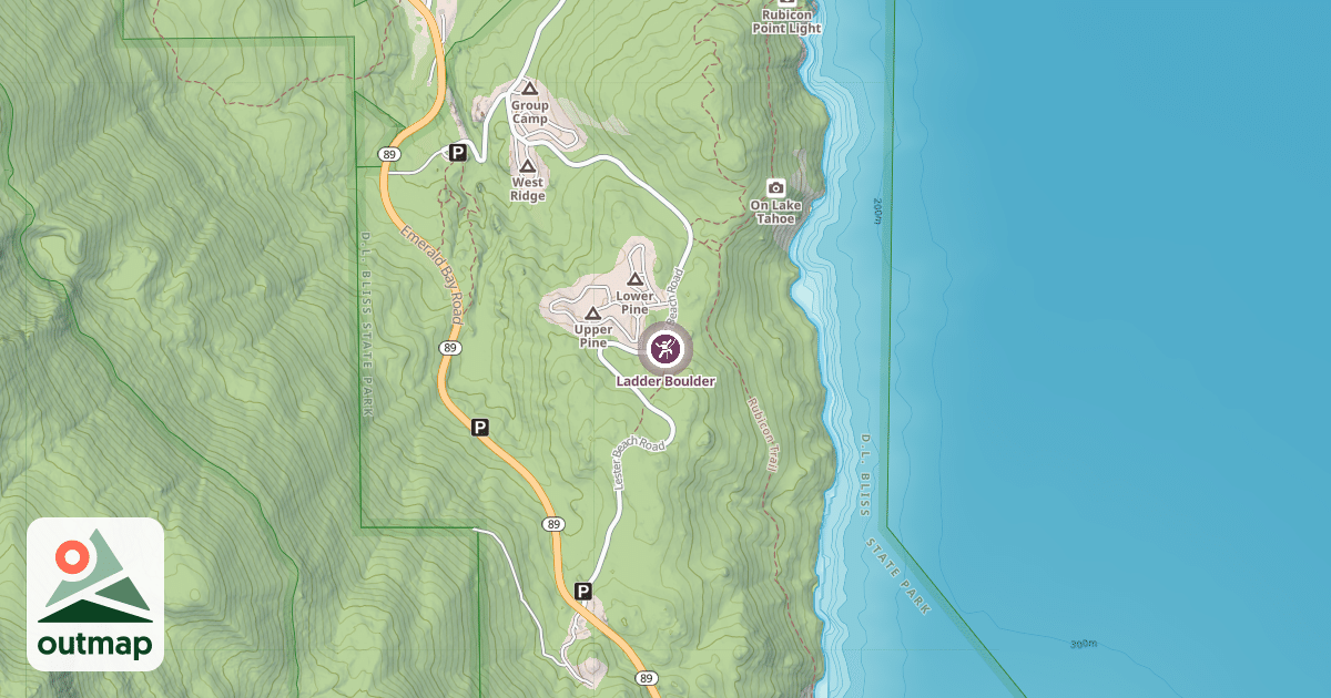 Map of Ladder Boulder