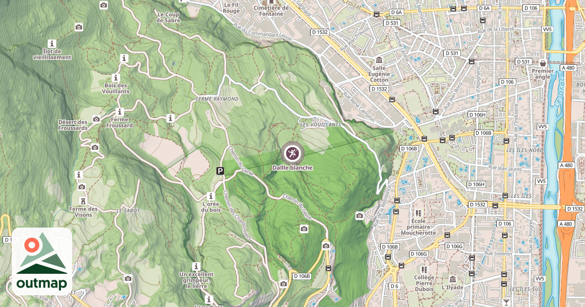 Map of Dallle blanche