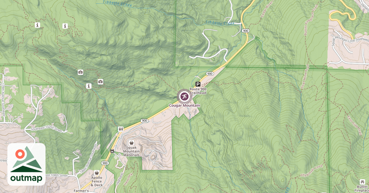 Map of Cougar Mountain