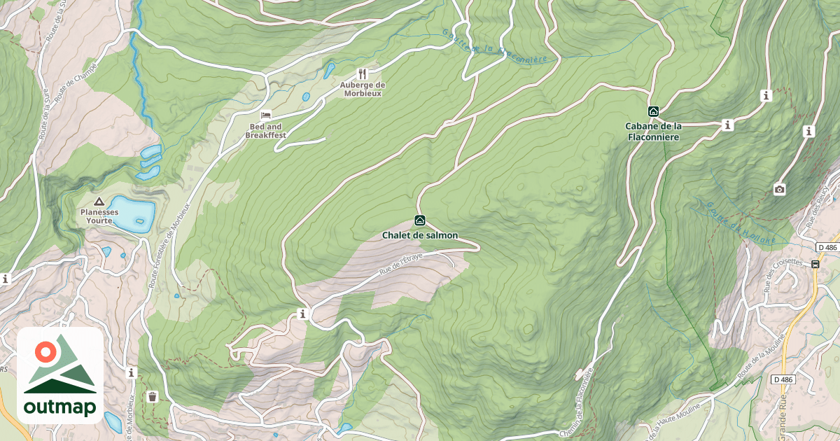 Map of Chalet de salmon