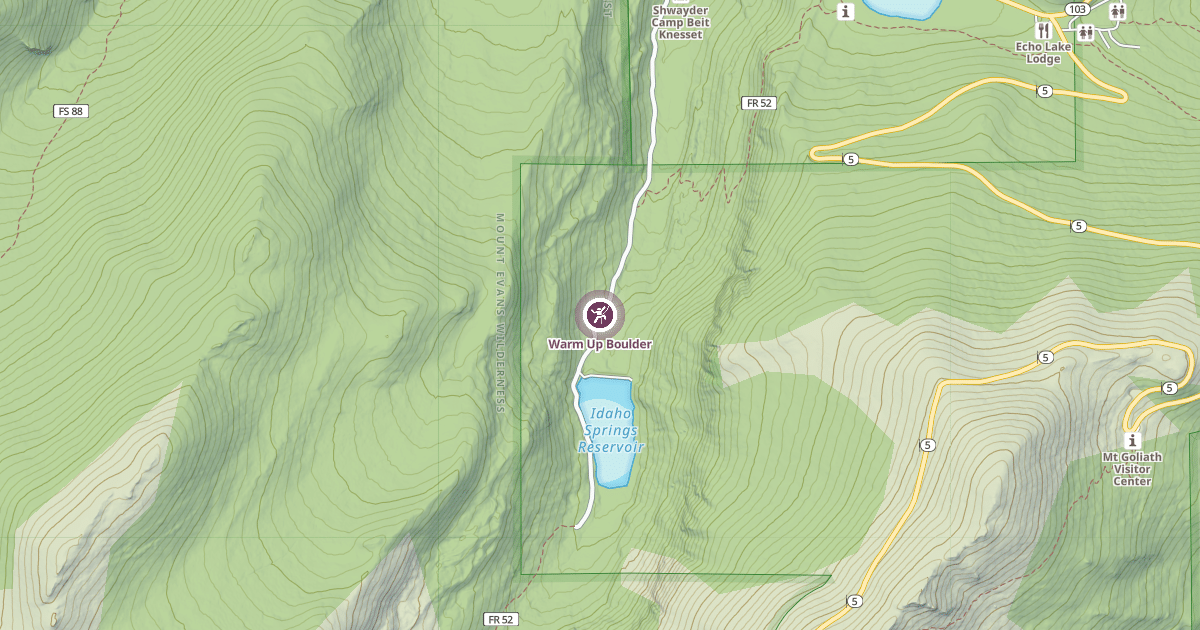 Map preview of Warm Up Boulder