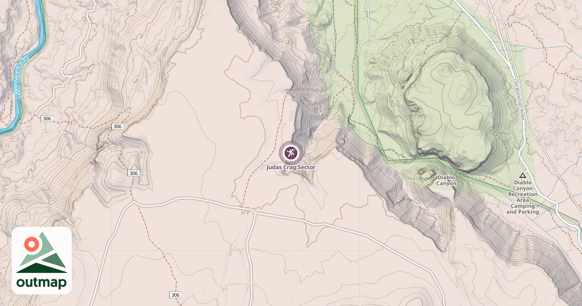 Map of Judas Crag Sector