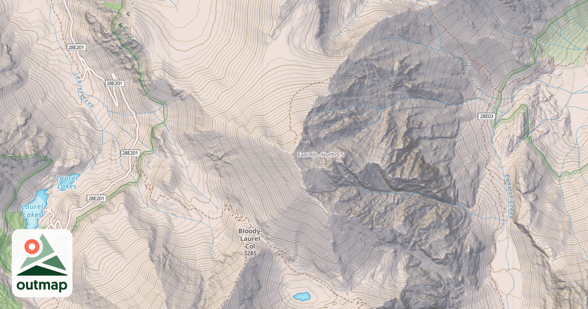 Map of East Rib - North