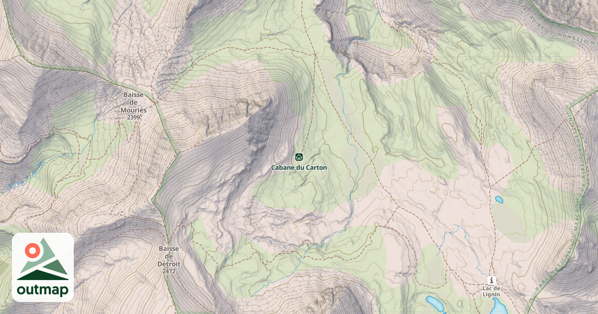 Map of Cabane du Carton