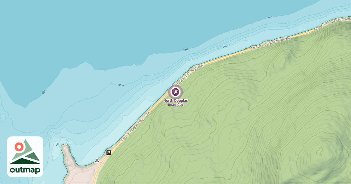 Map of North Douglas Road Cut