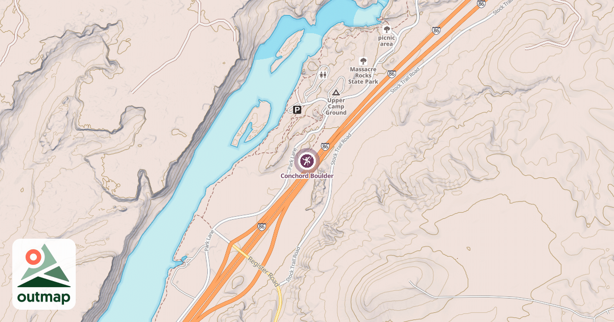 Map of Conchord Boulder