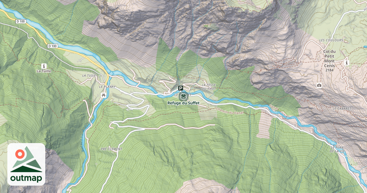 Map of Refuge du Suffet