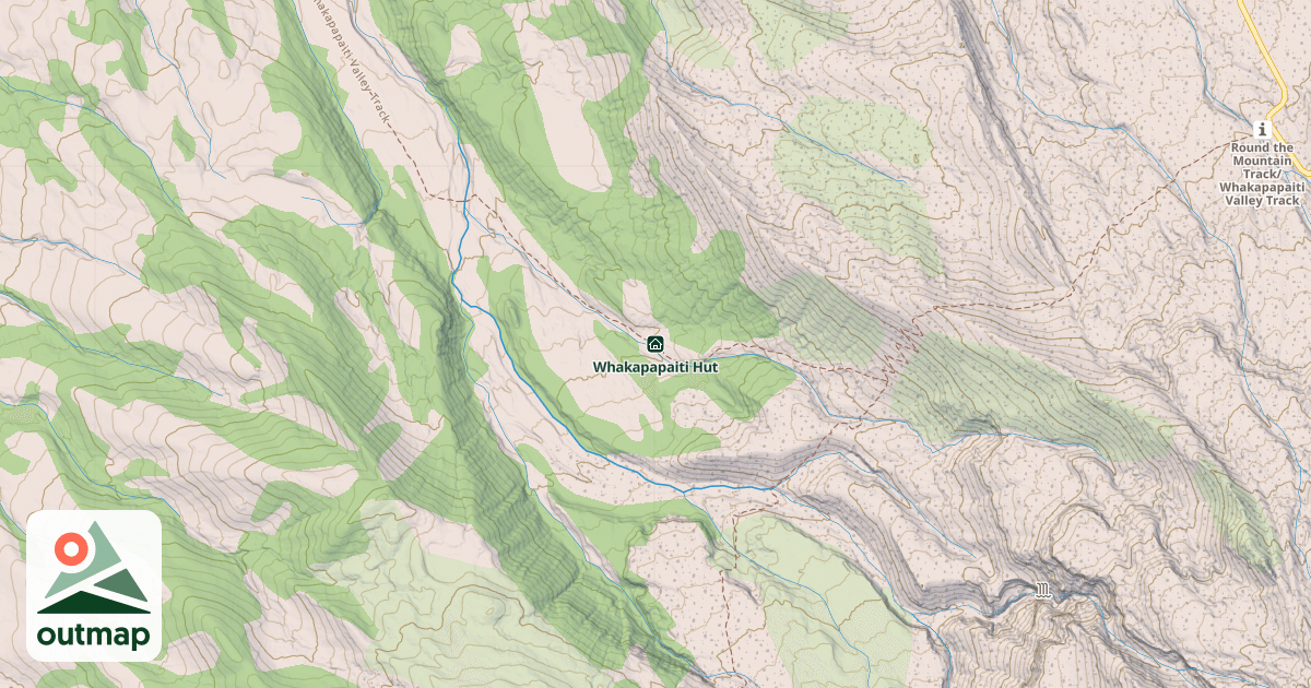 Map of Whakapapaiti Hut