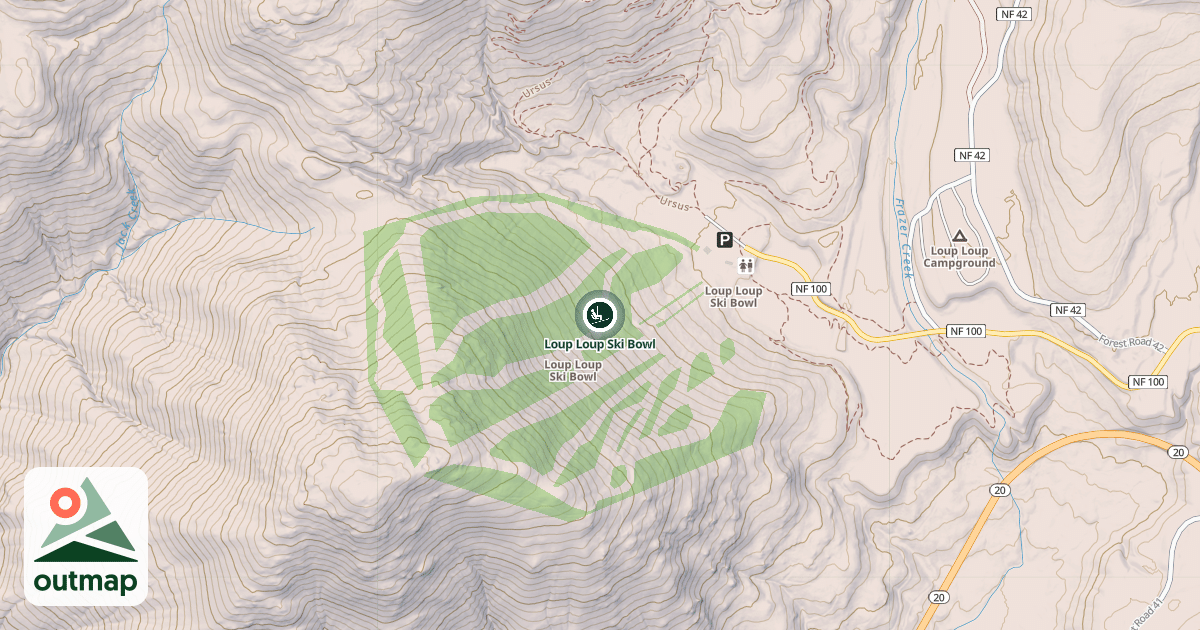 Map of Loup Loup Ski Bowl