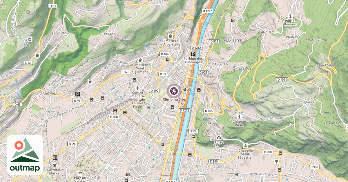 Map of Climbing Site