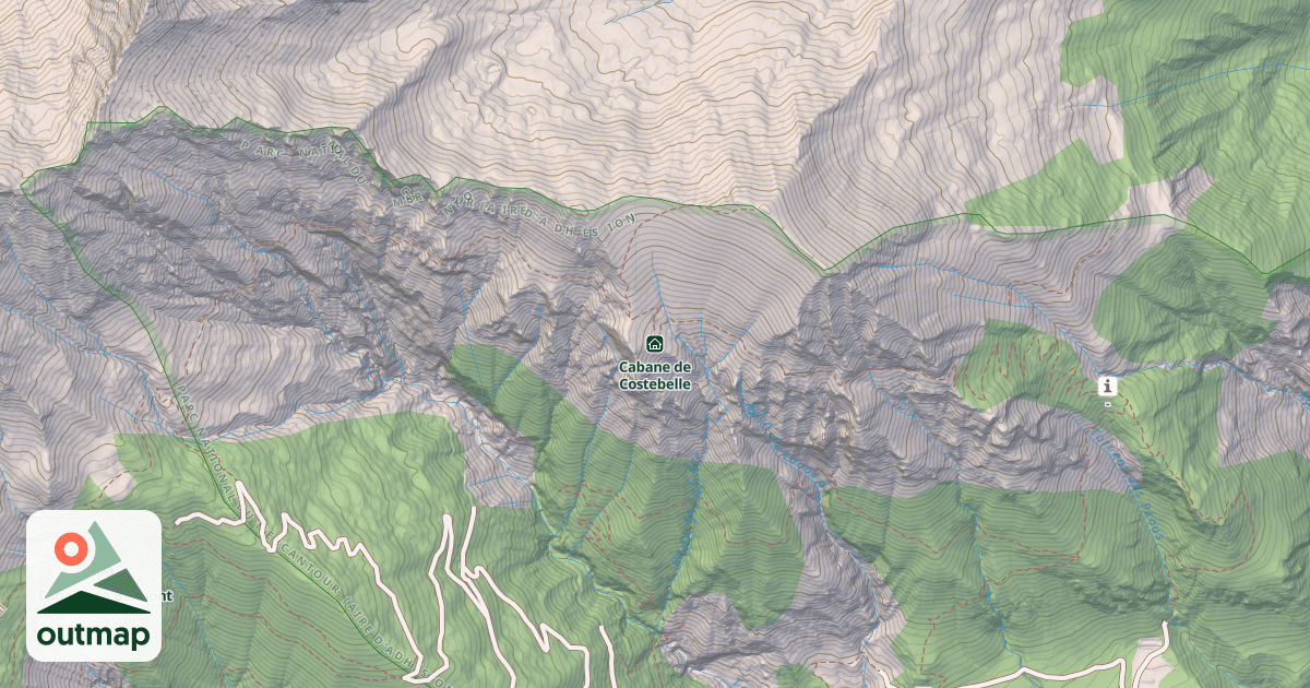 Map of Cabane de Costebelle