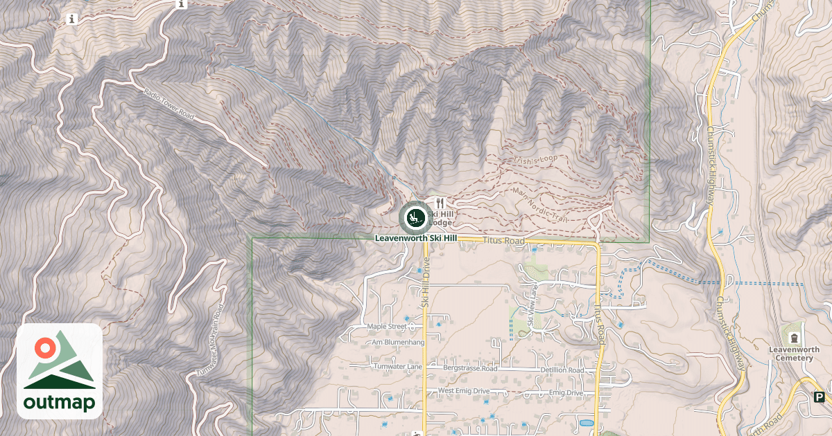 Map of Leavenworth Ski Hill