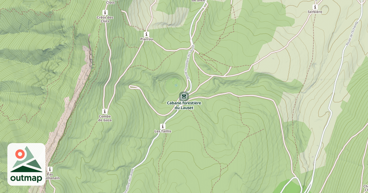 Map of Cabane forestière du Lauset