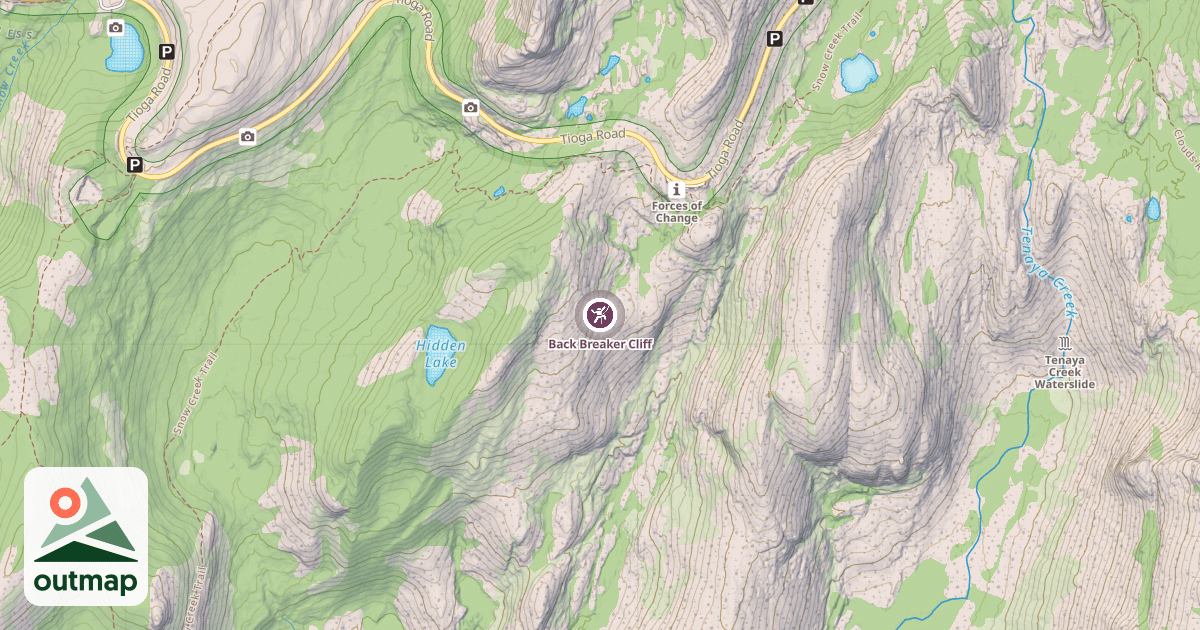 Map of Back Breaker Cliff