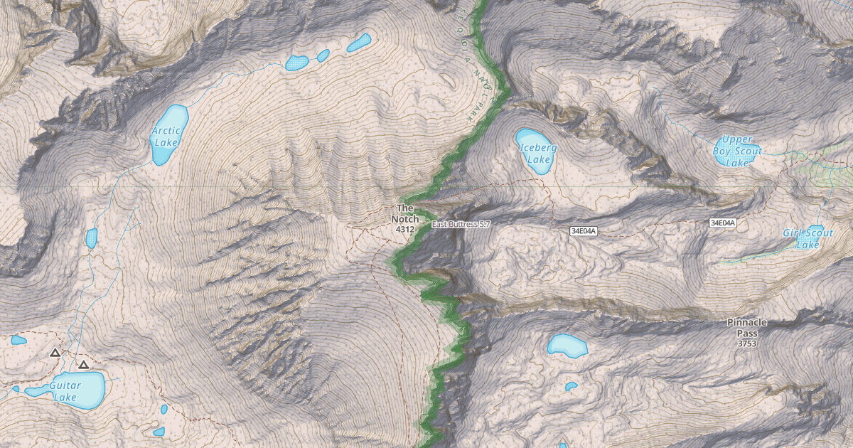 Map preview of East Buttress