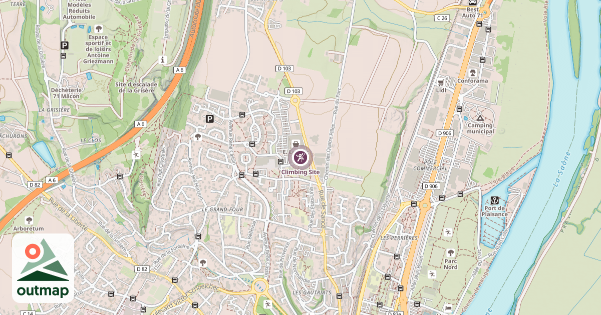 Map of Climbing Site